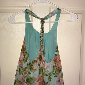 Turquoise floral dress